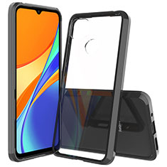 Silicone Transparent Frame Case Cover 360 Degrees ZJ5 for Xiaomi POCO C31 Black