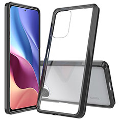 Silicone Transparent Frame Case Cover 360 Degrees ZJ5 for Xiaomi Poco F3 5G Black