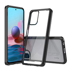 Silicone Transparent Frame Case Cover 360 Degrees ZJ5 for Xiaomi Poco M5S Black