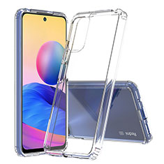 Clear Silicone Transparent Frame Case Cover 360 Degrees ZJ5 for Xiaomi Redmi Note 10T 5G Clear