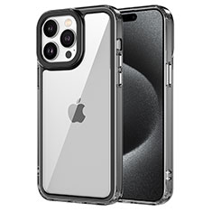Silicone Transparent Frame Case Cover AC1 for Apple iPhone 14 Pro Black