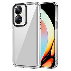 Silicone Transparent Frame Case Cover AC1 for Realme 10 Pro+ Plus 5G Clear