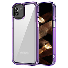 Silicone Transparent Frame Case Cover AC1 for Samsung Galaxy A03 Clove Purple