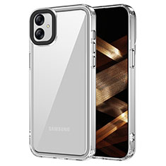 Silicone Transparent Frame Case Cover AC1 for Samsung Galaxy A04 4G Clear