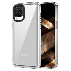 Silicone Transparent Frame Case Cover AC1 for Samsung Galaxy A12 Nacho Clear