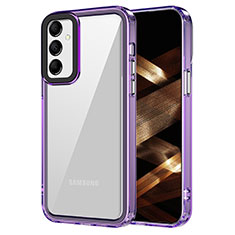 Silicone Transparent Frame Case Cover AC1 for Samsung Galaxy A25 5G Clove Purple