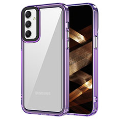 Silicone Transparent Frame Case Cover AC1 for Samsung Galaxy A34 5G Clove Purple