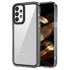Silicone Transparent Frame Case Cover AC1 for Samsung Galaxy A52 5G Black