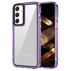 Silicone Transparent Frame Case Cover AC1 for Samsung Galaxy A54 5G Clove Purple