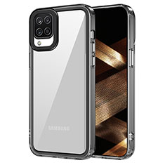 Silicone Transparent Frame Case Cover AC1 for Samsung Galaxy F12 Black