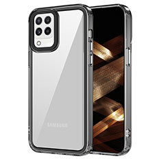 Silicone Transparent Frame Case Cover AC1 for Samsung Galaxy M32 4G Black