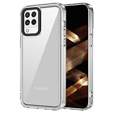 Silicone Transparent Frame Case Cover AC1 for Samsung Galaxy M32 4G Clear
