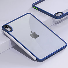 Silicone Transparent Frame Case Cover for Apple iPad Mini 6 Blue