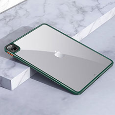 Silicone Transparent Frame Case Cover for Apple iPad Pro 12.9 (2022) Green
