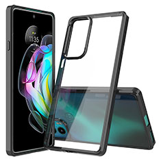 Silicone Transparent Frame Case Cover for Motorola Moto Edge 20 5G Black