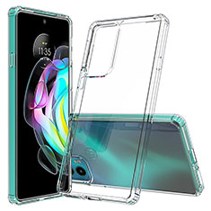 Silicone Transparent Frame Case Cover for Motorola Moto Edge 20 5G Clear