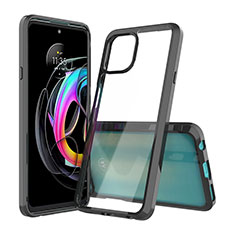 Silicone Transparent Frame Case Cover for Motorola Moto Edge 20 Lite 5G Black