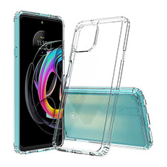 Silicone Transparent Frame Case Cover for Motorola Moto Edge 20 Lite 5G Clear
