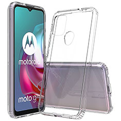 Silicone Transparent Frame Case Cover for Motorola Moto G10 Clear