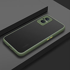 Silicone Transparent Frame Case Cover for OnePlus Nord N20 5G Army green