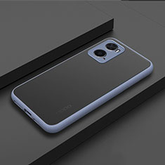 Silicone Transparent Frame Case Cover for Oppo A76 Lavender Gray