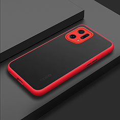 Silicone Transparent Frame Case Cover for Oppo Find X5 Pro 5G Red