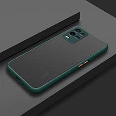Silicone Transparent Frame Case Cover for Oppo K9X 5G Midnight Green