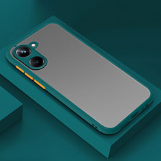 Silicone Transparent Frame Case Cover for Realme 10 4G Midnight Green