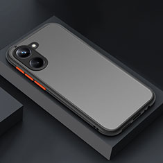 Silicone Transparent Frame Case Cover for Realme 10 Pro 5G Black