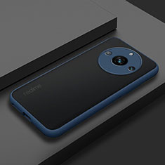 Silicone Transparent Frame Case Cover for Realme 11 Pro 5G Blue