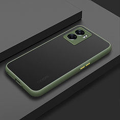 Silicone Transparent Frame Case Cover for Realme Narzo 50 5G Army green