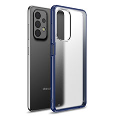 Silicone Transparent Frame Case Cover for Samsung Galaxy A23 5G Blue