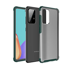 Silicone Transparent Frame Case Cover for Samsung Galaxy A52 5G Green