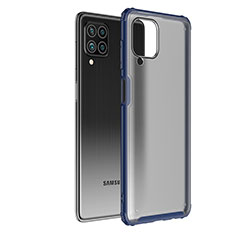 Silicone Transparent Frame Case Cover for Samsung Galaxy M62 4G Blue