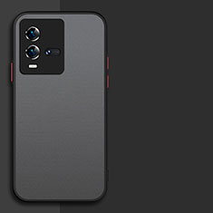 Silicone Transparent Frame Case Cover for Vivo iQOO 10 5G Black