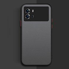 Silicone Transparent Frame Case Cover for Vivo iQOO 9 Pro 5G Black