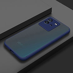 Silicone Transparent Frame Case Cover for Vivo iQOO Neo6 5G Blue
