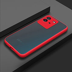 Silicone Transparent Frame Case Cover for Vivo iQOO Neo6 5G Red