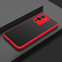 Silicone Transparent Frame Case Cover for Vivo V25 Pro 5G Red