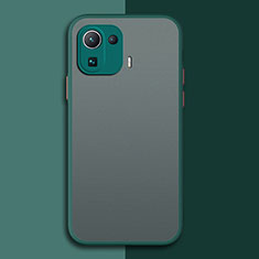 Silicone Transparent Frame Case Cover for Xiaomi Mi 11 Pro 5G Green