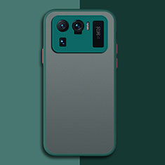 Silicone Transparent Frame Case Cover for Xiaomi Mi 11 Ultra 5G Green
