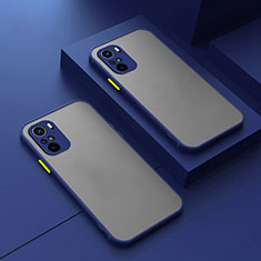 Silicone Transparent Frame Case Cover for Xiaomi Poco F3 5G Blue