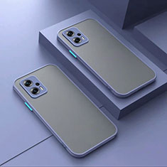 Silicone Transparent Frame Case Cover for Xiaomi Poco F5 5G Clove Purple