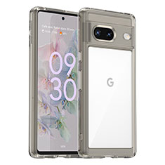 Silicone Transparent Frame Case Cover J01S for Google Pixel 7 5G Gray