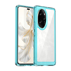 Silicone Transparent Frame Case Cover J01S for Huawei Honor 100 Pro 5G Blue