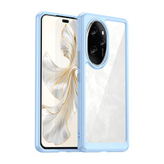 Silicone Transparent Frame Case Cover J01S for Huawei Honor 100 Pro 5G Mint Blue