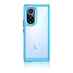 Silicone Transparent Frame Case Cover J01S for Huawei Honor 50 5G Blue