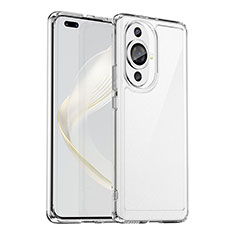 Silicone Transparent Frame Case Cover J01S for Huawei Nova 11 Pro Clear