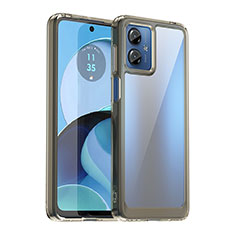 Silicone Transparent Frame Case Cover J01S for Motorola Moto G14 Gray