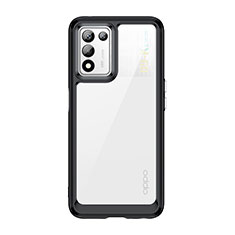 Silicone Transparent Frame Case Cover J01S for Oppo K9S 5G Black